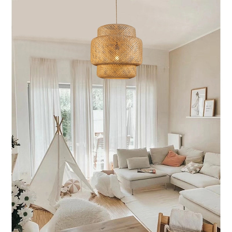 Drusilla Single Light Rattan Pendant Light 20.9 X 19.7