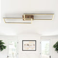 Dual Frame Rectangular Integrated Led Flush Mount Ceiling Light Dia.40.55 In
