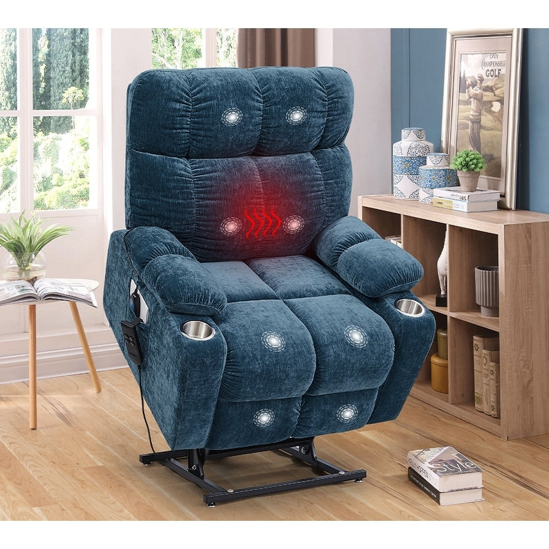 Dual Okin Motor Lift Recliner For Elderly With Infinite Recline Heat And Massage