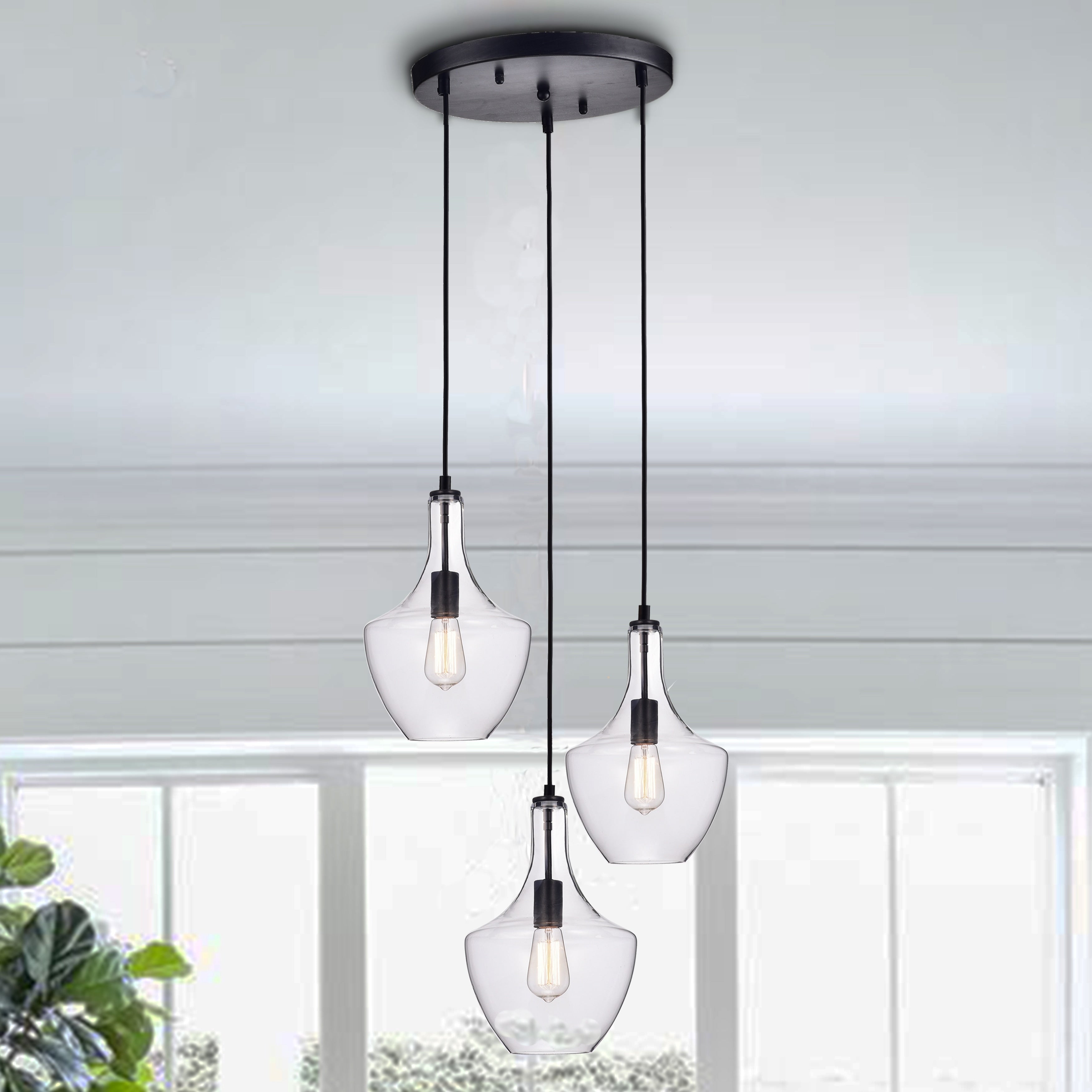 Duarte 3 Light Cluster Schoolhouse Pendant