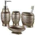 Dublin 4 Piece Bathroom Accessories Set Brushed Silver