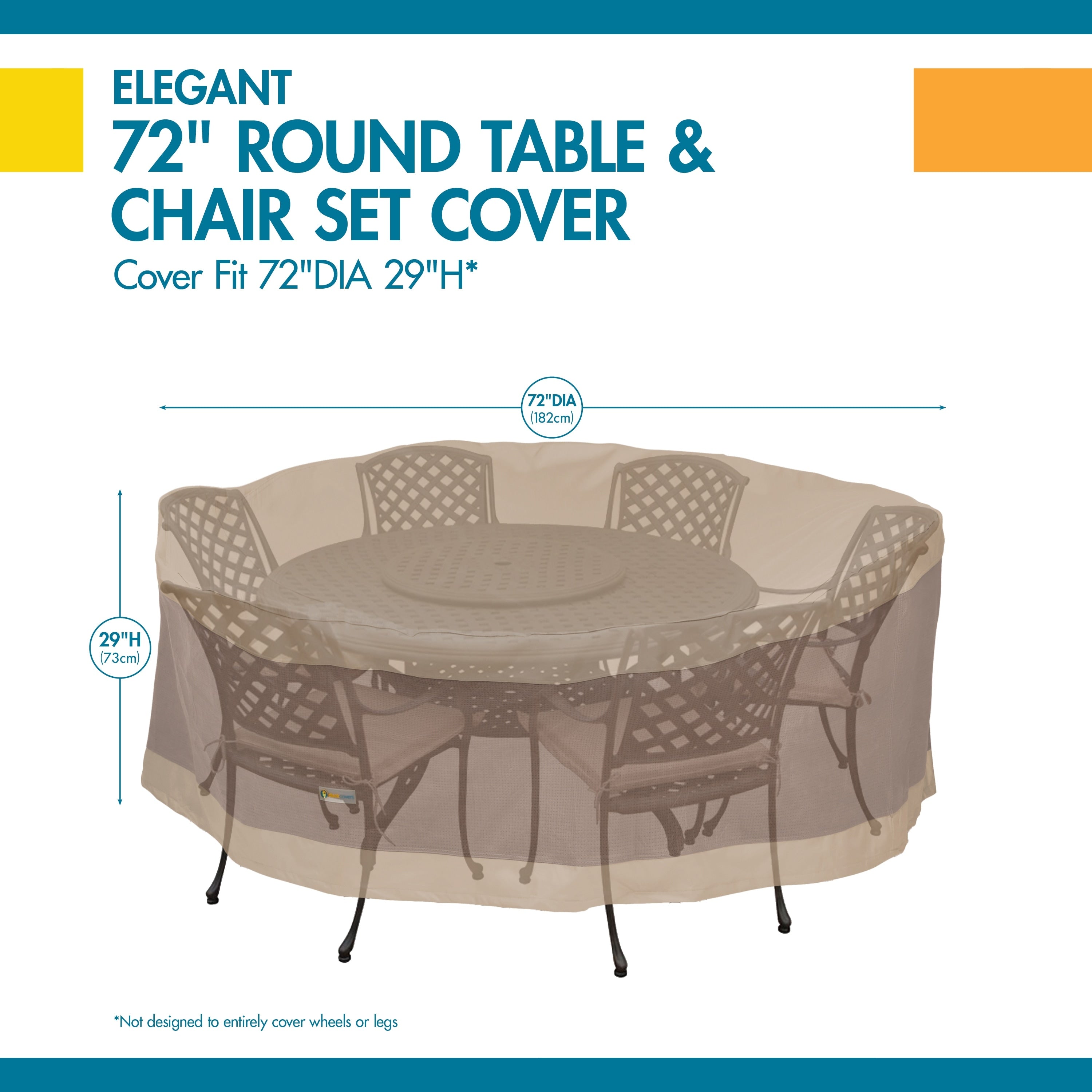 Duck Covers Elegant Round Table And Chair Set Cover