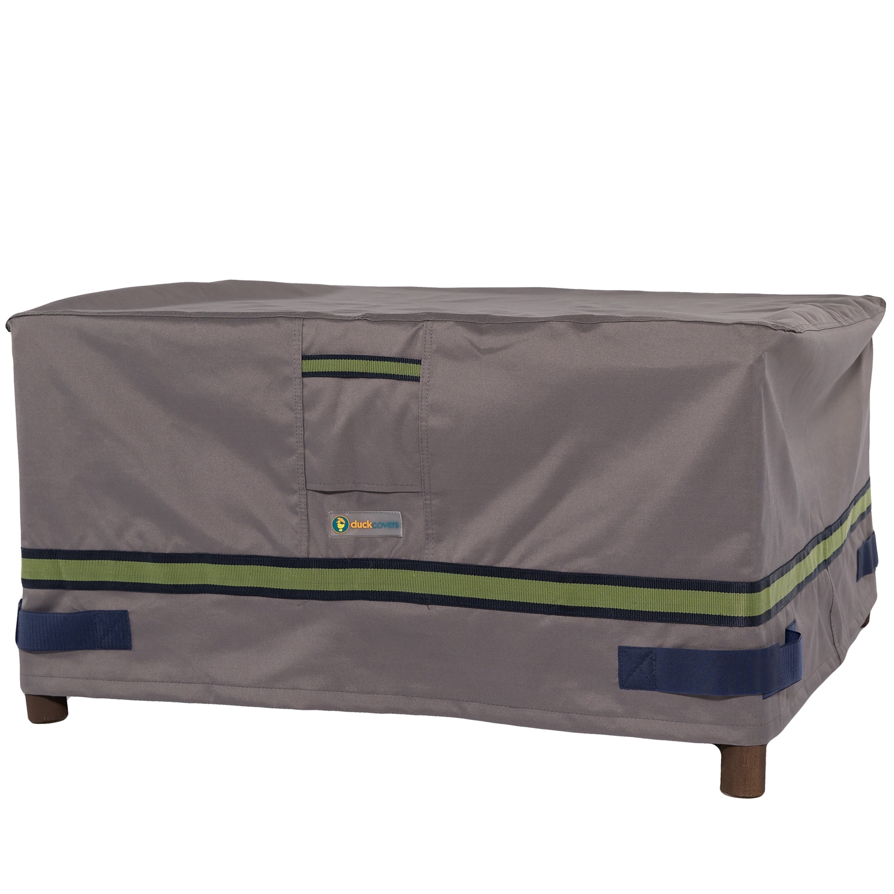 Duck Covers Soteria Rainproof Rectangular Patio Ottoman Side Table Cover