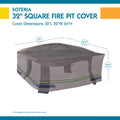 Duck Covers Soteria Rainproof Square Fire Pit Cover