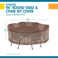 Duck Covers Ultimate Round Table And Chair Set Cover 96In W
