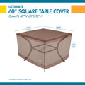 Duck Covers Ultimate Square Table Cover 60In W