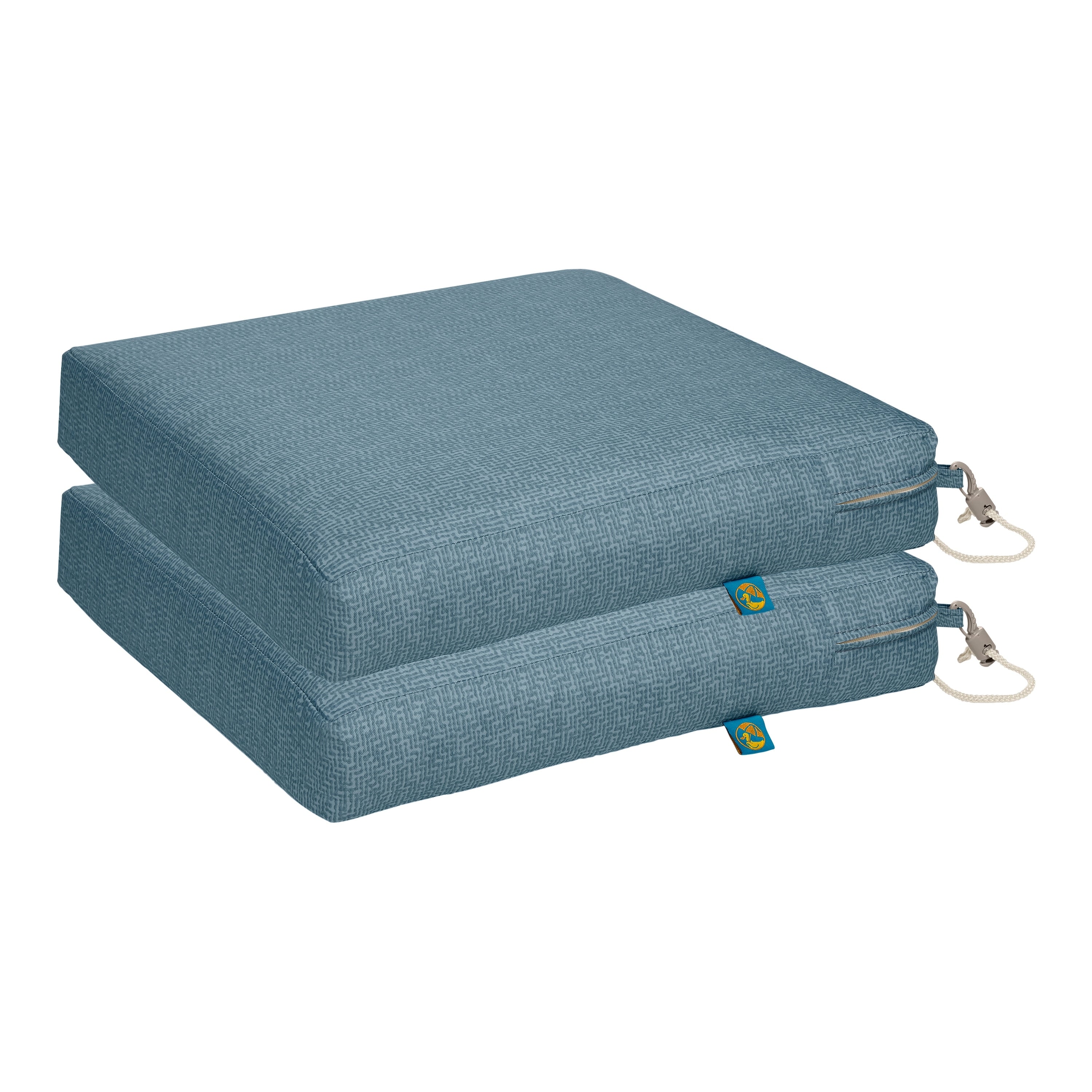 Duck Covers Weekend Water Resistant 17 X 17 X 3 In. Outdoor Dining Seat Cushion 2 Pack