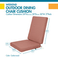 Duck Covers Weekend Water Resistant Outdoor Dining Chair Cushions