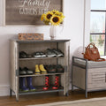 Duke Grey Finish Shoe Storage Cabinet By Inspire Q Classic