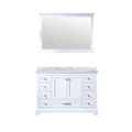 Dukes 48 Single Vanity Carrara Marble Top Square Sink 46 Mirror