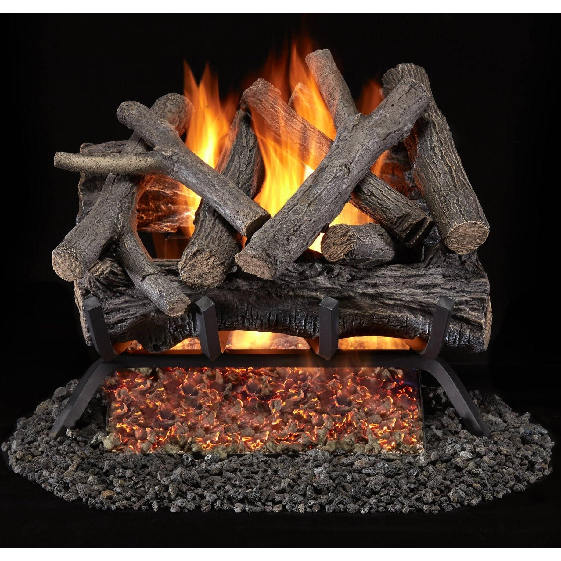 Duluth Forge Bvl18 3 45 000 Btu Natural Gas Log Set Fireplace With