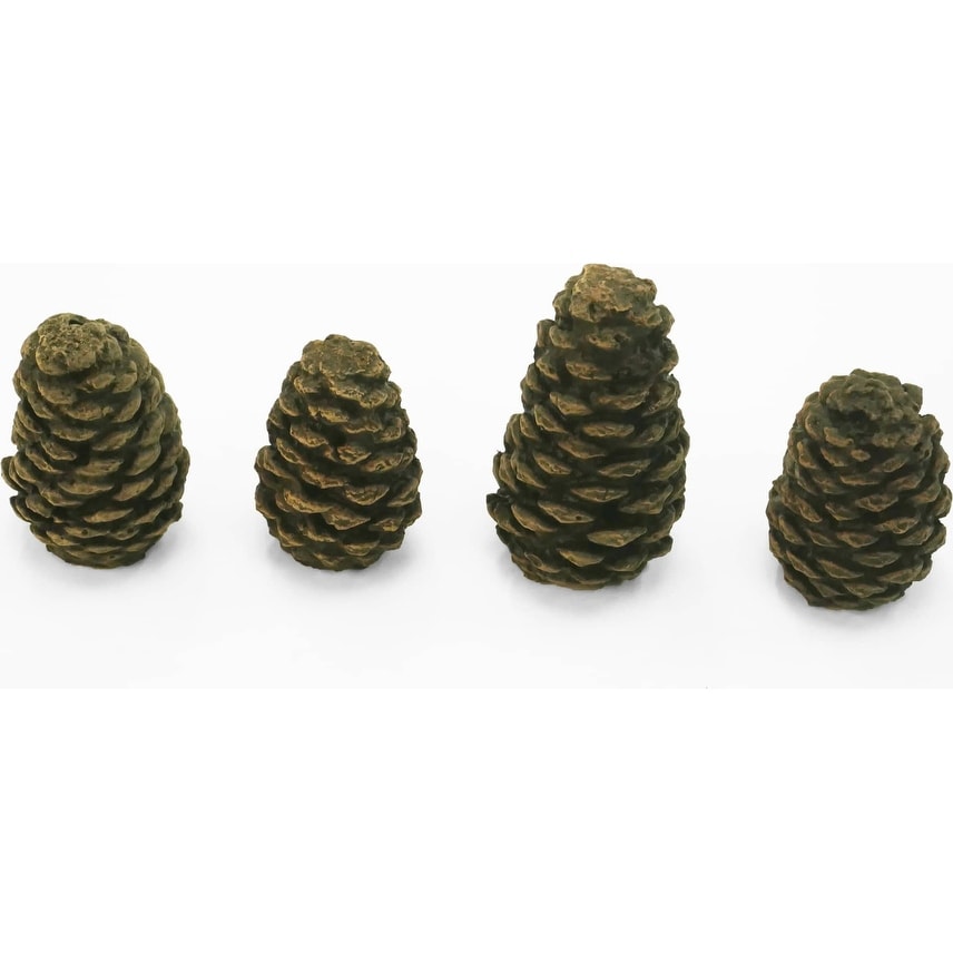 Duluth Forge Pincn 2 Decorative Concrete Pine Cones For Fireplace