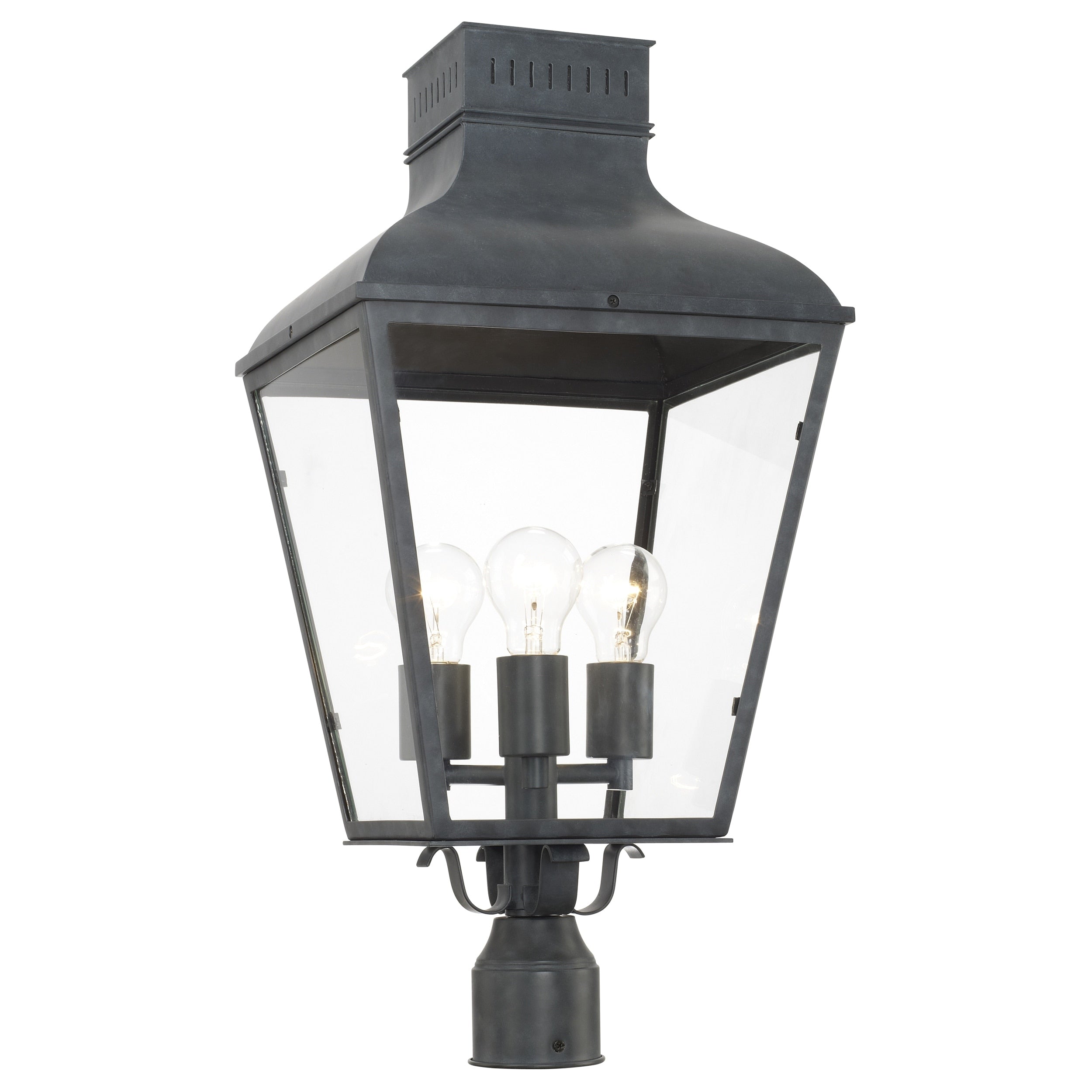 Dumont 3 Light Graphite Outdoor Post Mount