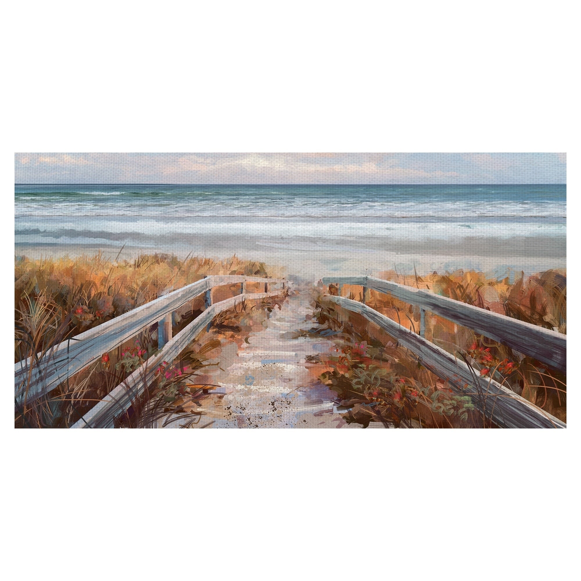Dune Ocean Crossing By Studio Arts Wrapped Canvas Painting Art Print