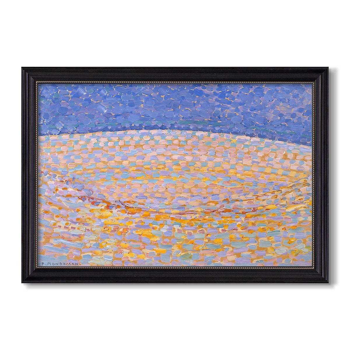 Dune Iii 1909 Piet Mondrian Custom Framed Canvas