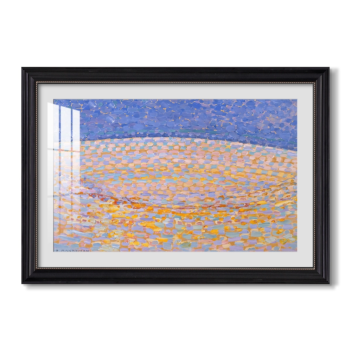 Dune Iii 1909 Piet Mondrian Custom Framed Print