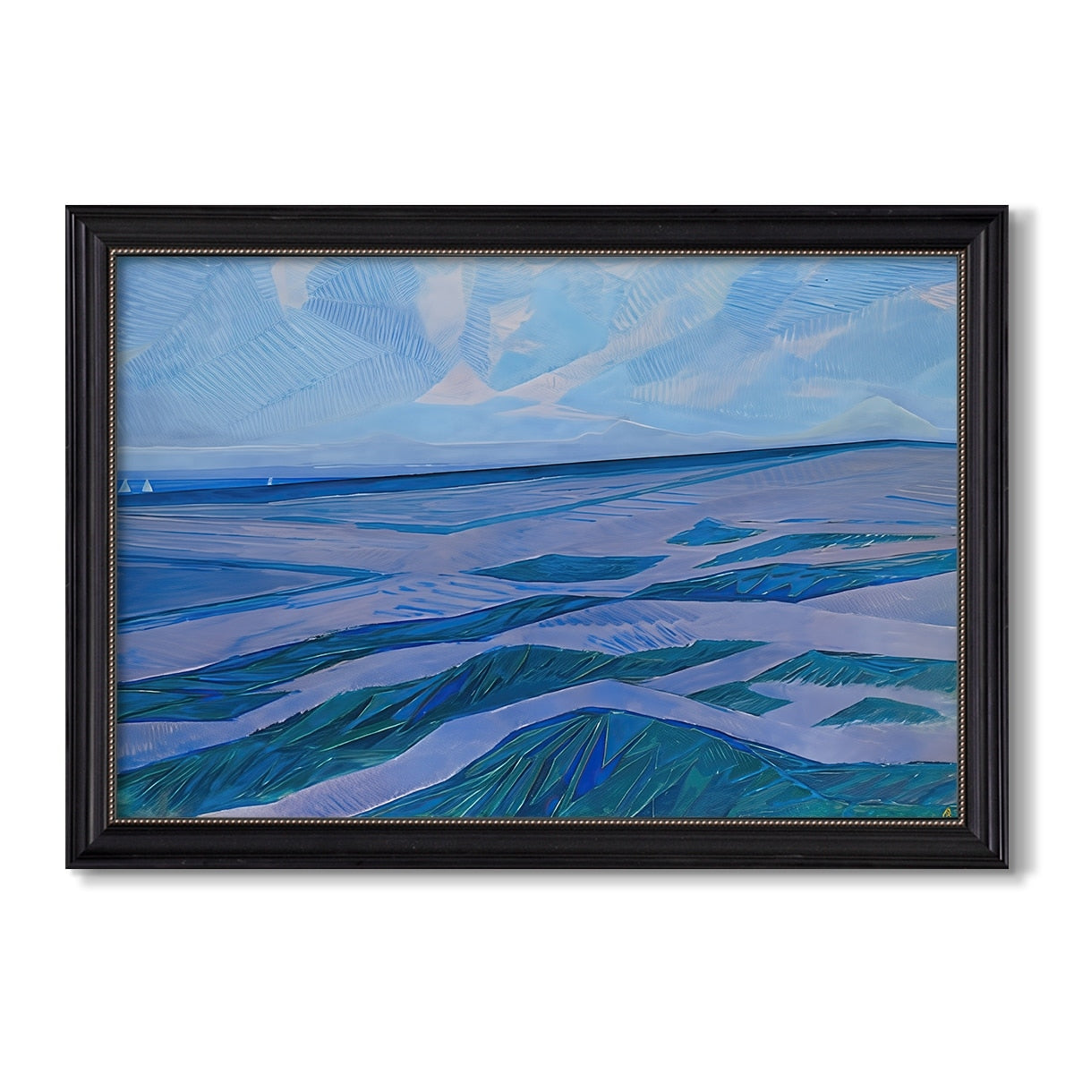 Dune Landscape 1911 Piet Mondrian Custom Framed Canvas