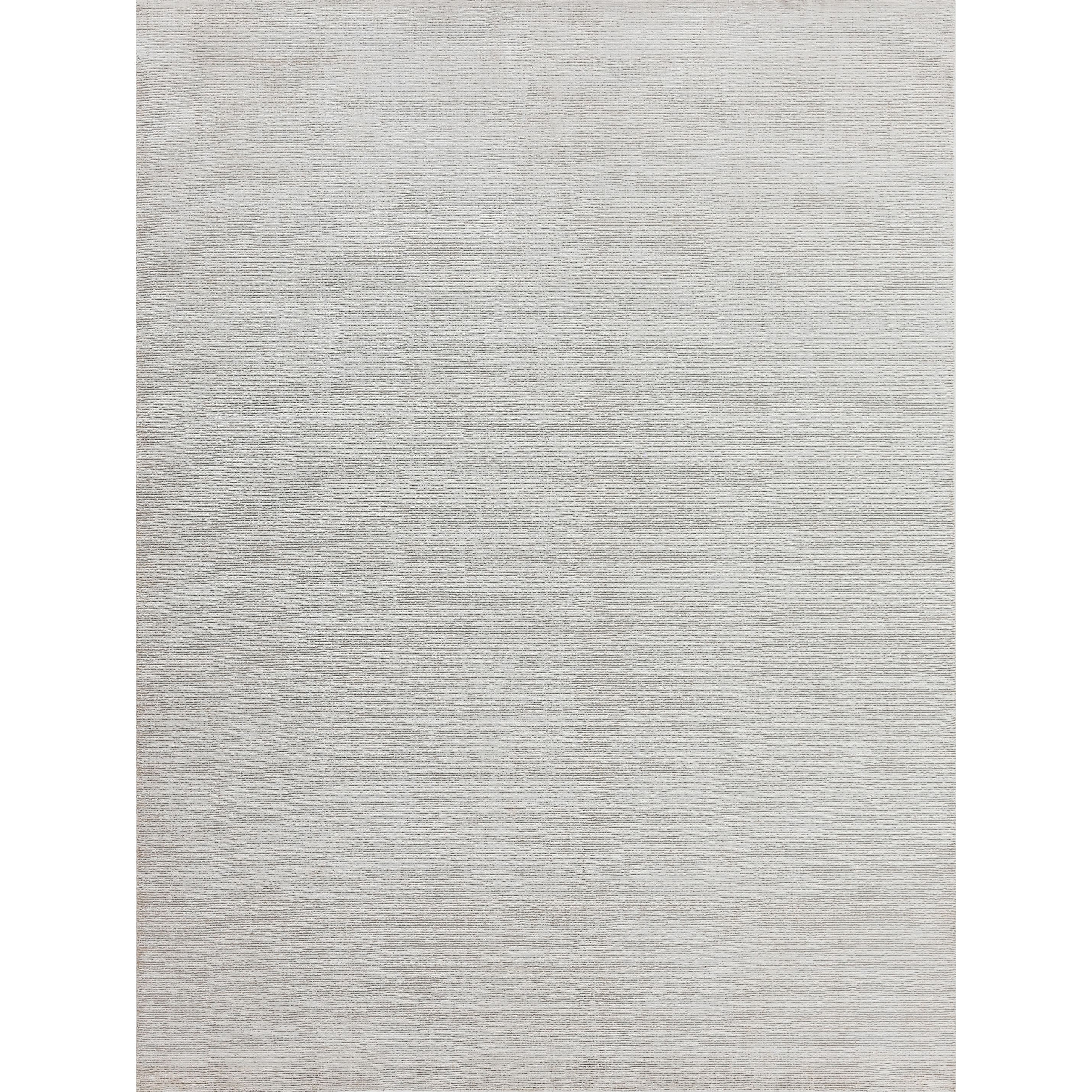 Duo Handloomed Wool Bamboo Silk White Beige Area Rug