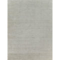 Duo Handloomed Wool Bamboo Silk White Gray Area Rug 2 X 3