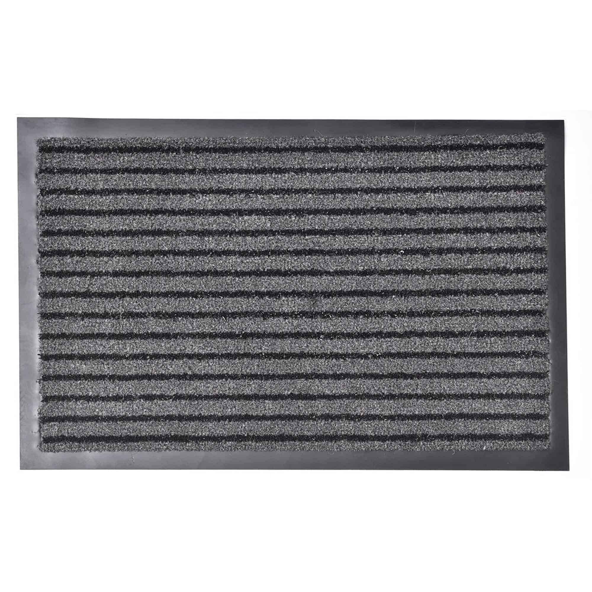 Evideco Outdoor Front Door Mat Mado Polypropylene Rug 24X16 Inch Grey