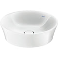 Duravit 23655070 0Hole White Tulip 19 5 8 Circular Ceramic Vessel