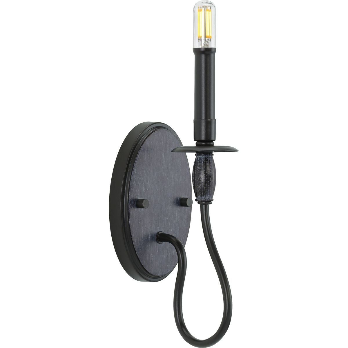 Durrell Collection One Light Black Wall Bracket