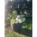 Durx Litecrete Lightweight Concrete Modern Seamless Round Cement Color Planter 17.7X17.7X16.9