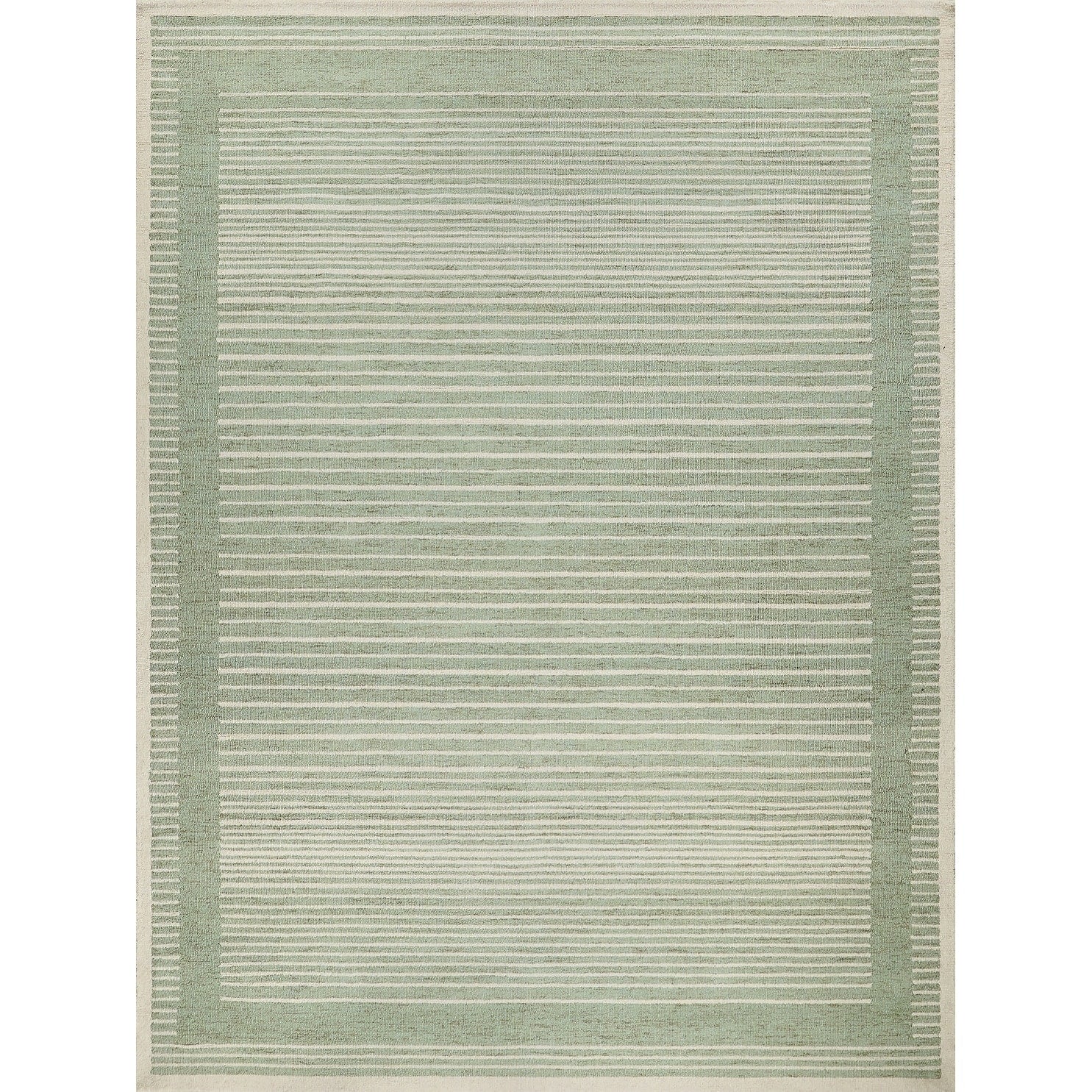 Dusseldorf Hand Tufted New Zealand Wool Sage Green Ivory Area Rug