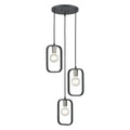 Dylan 12 Inch Wide 3 Light Chandelier In Matte Black 12 Inch Wide