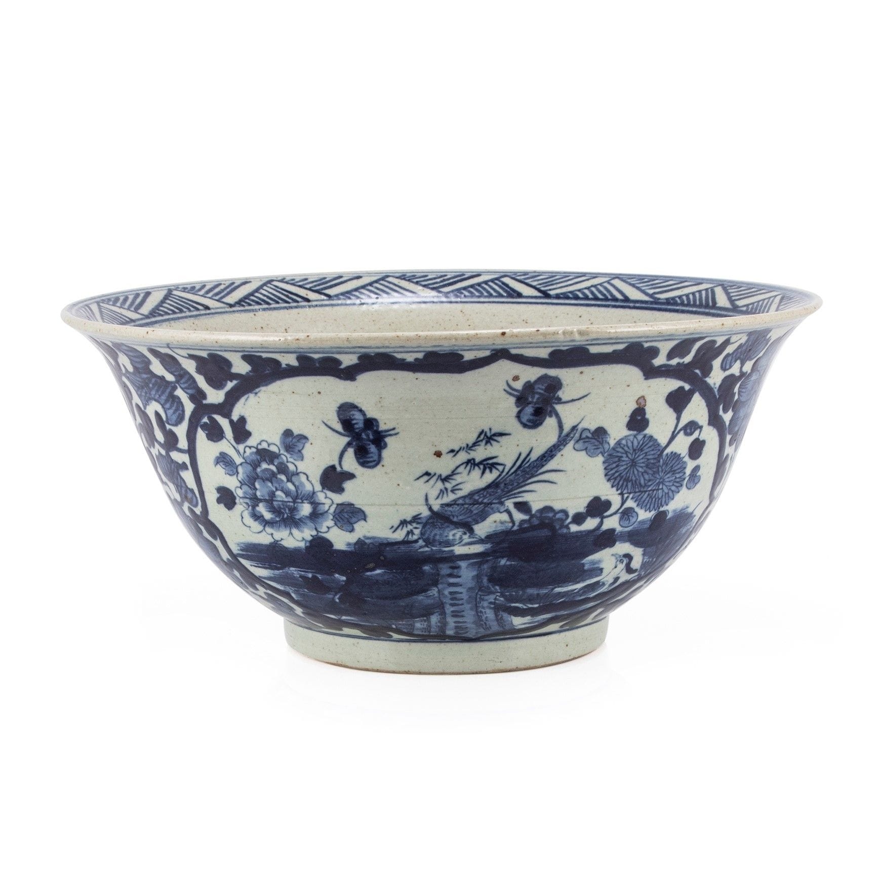 Dynasty Bowl Bird Floral Medallion Motif 14X14X7