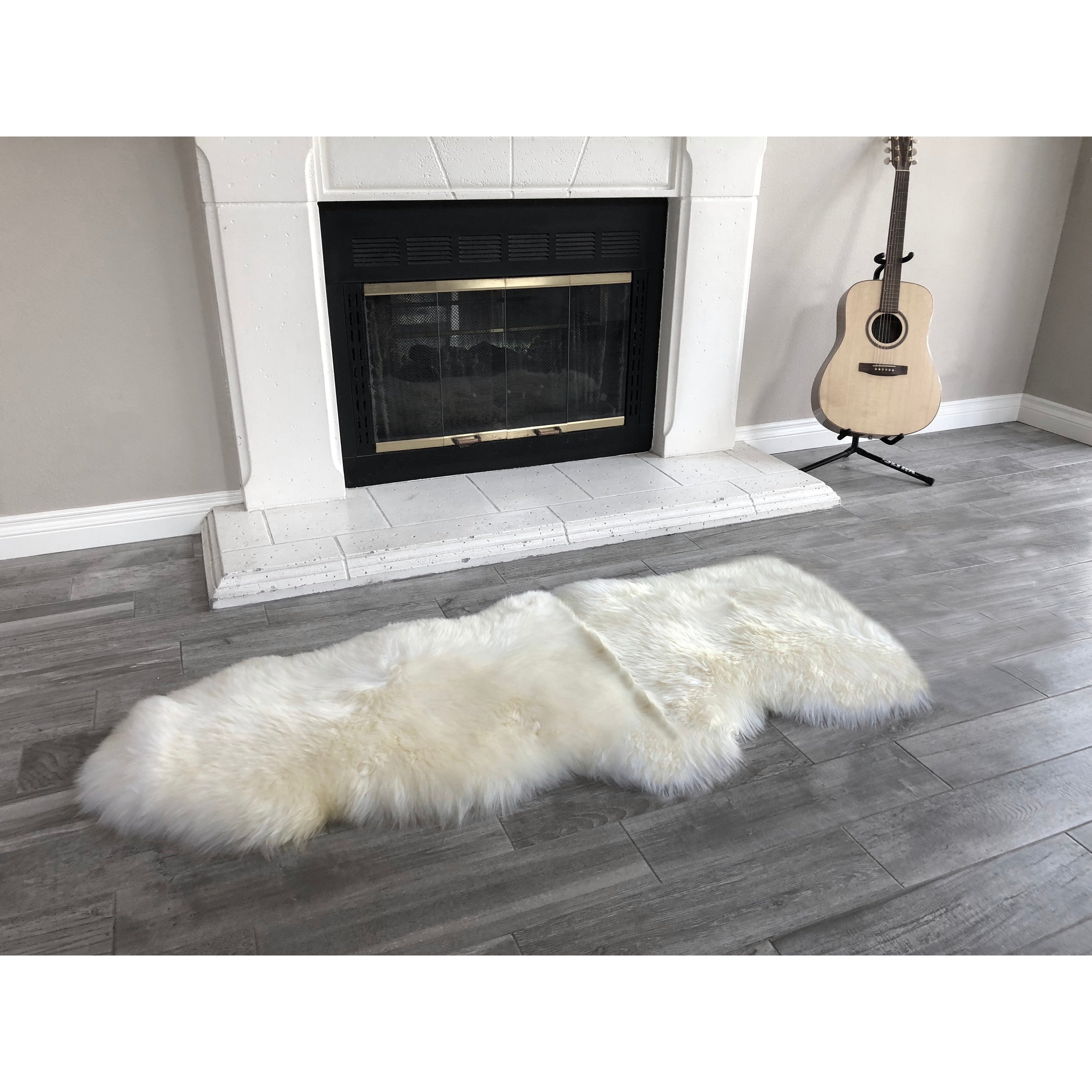 Dynasty Natural 1 1 2 Pelt Luxury Long Wool Sheepskin Off White Shag Rug 2 X 4