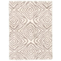 Ecarpetgallery Machine Woven Agadir Abstract Ivory Polypropylene Shag 53 X 73