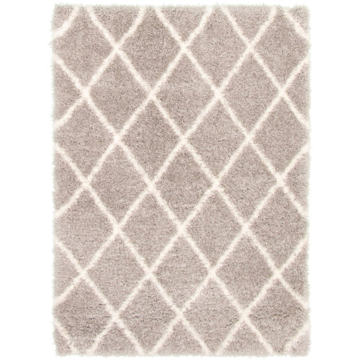 Ecarpetgallery Machine Woven Agadir Diamond Grey Polypropylene Shag 311 X 511