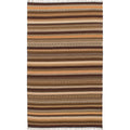 Ecarpetgallery Flat Weave Ankara Fw Dark Brown Ivory Wool Kilim 411 X 81