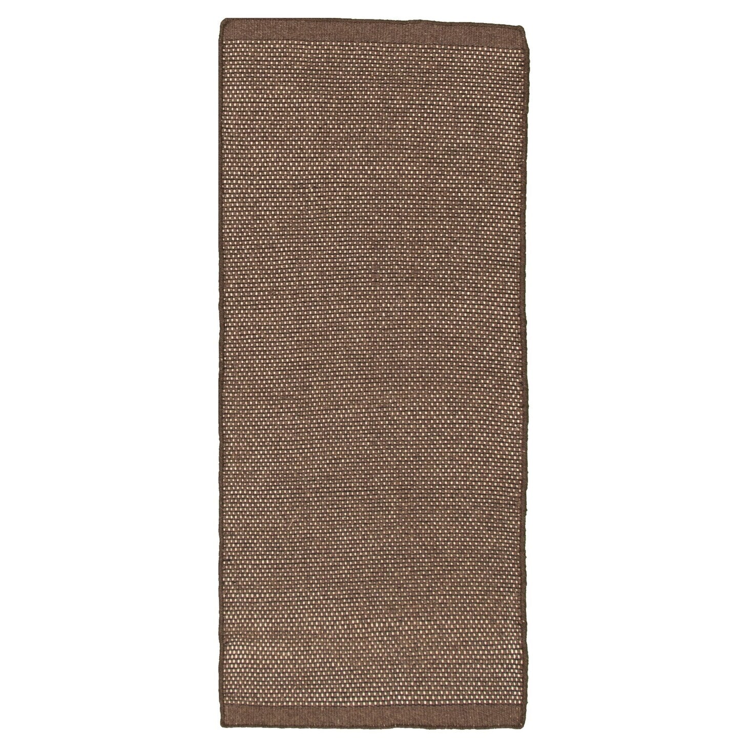 Hand Loomed Bungalow Dark Brown Wool Rug Ecarpetgallery 69 X 98