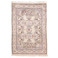 Ecarpetgallery Hand Knotted 300L Silk Ivory Silk Rug 42 X 60