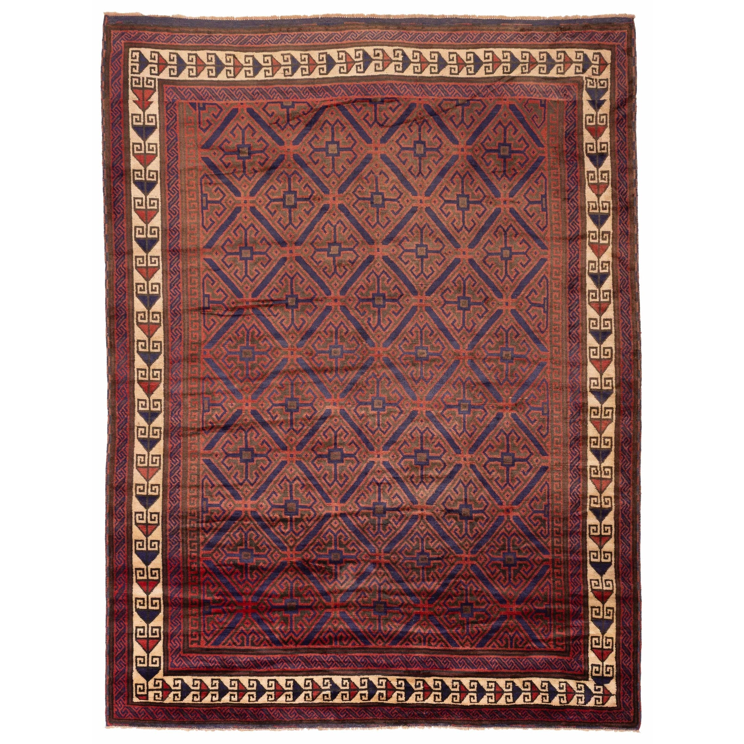 Ecarpetgallery Hand Knotted Akhjah Red Wool Rug 81 X 107