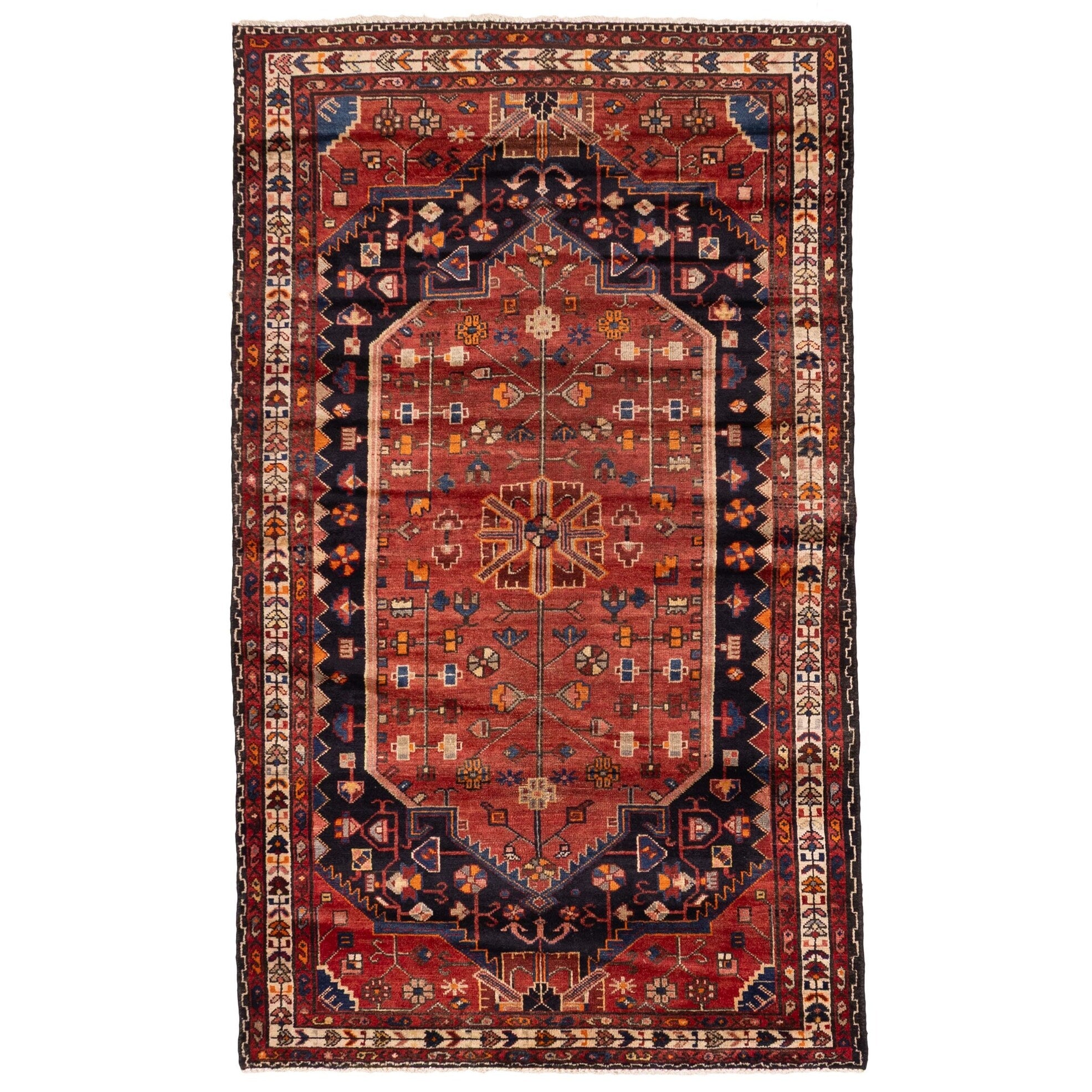 Ecarpetgallery Hand Knotted Anadol Dark Navy Red Wool Rug 38 X 61