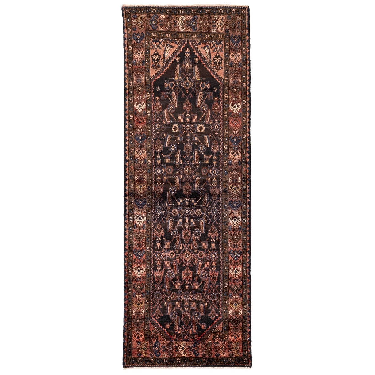 Ecarpetgallery Hand Knotted Andelz Black Wool Rug 35 X 94