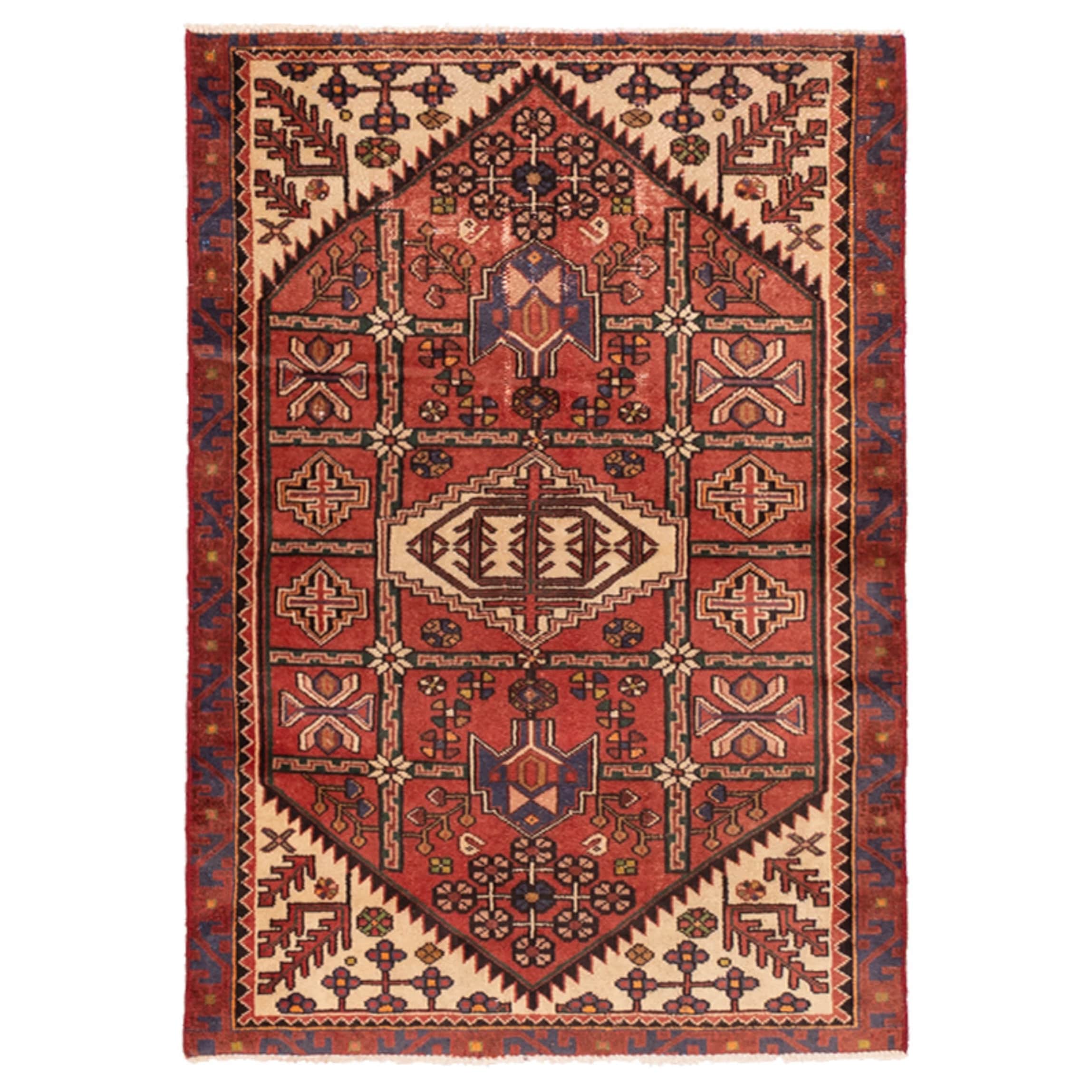 Ecarpetgallery Hand Knotted Andelz Red Wool Rug 33 X 48