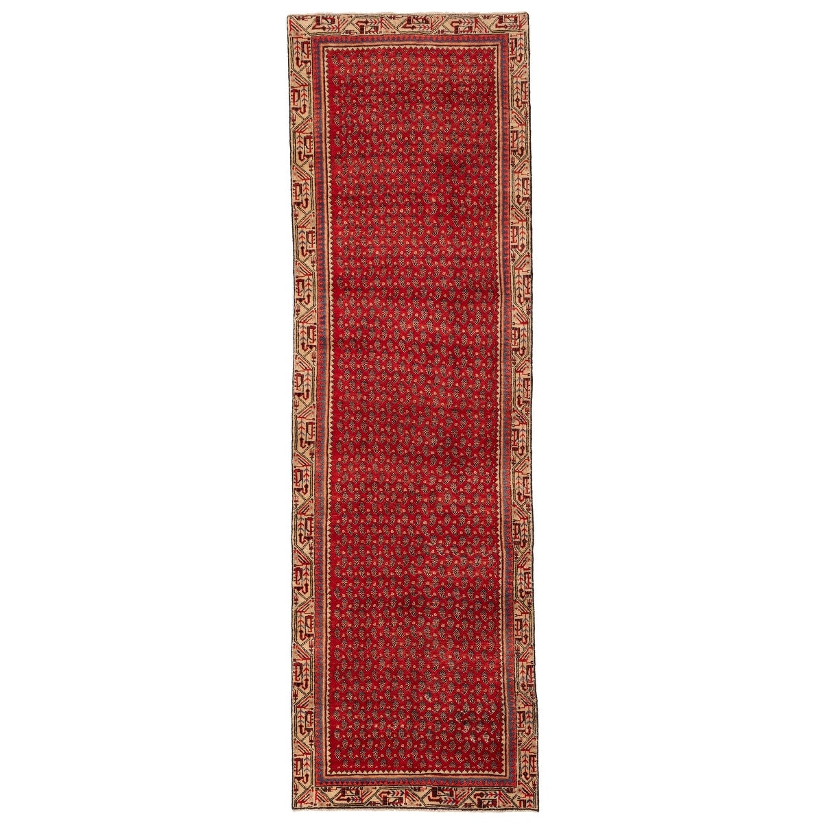Ecarpetgallery Hand Knotted Andelz Red Wool Rug 211 X 910