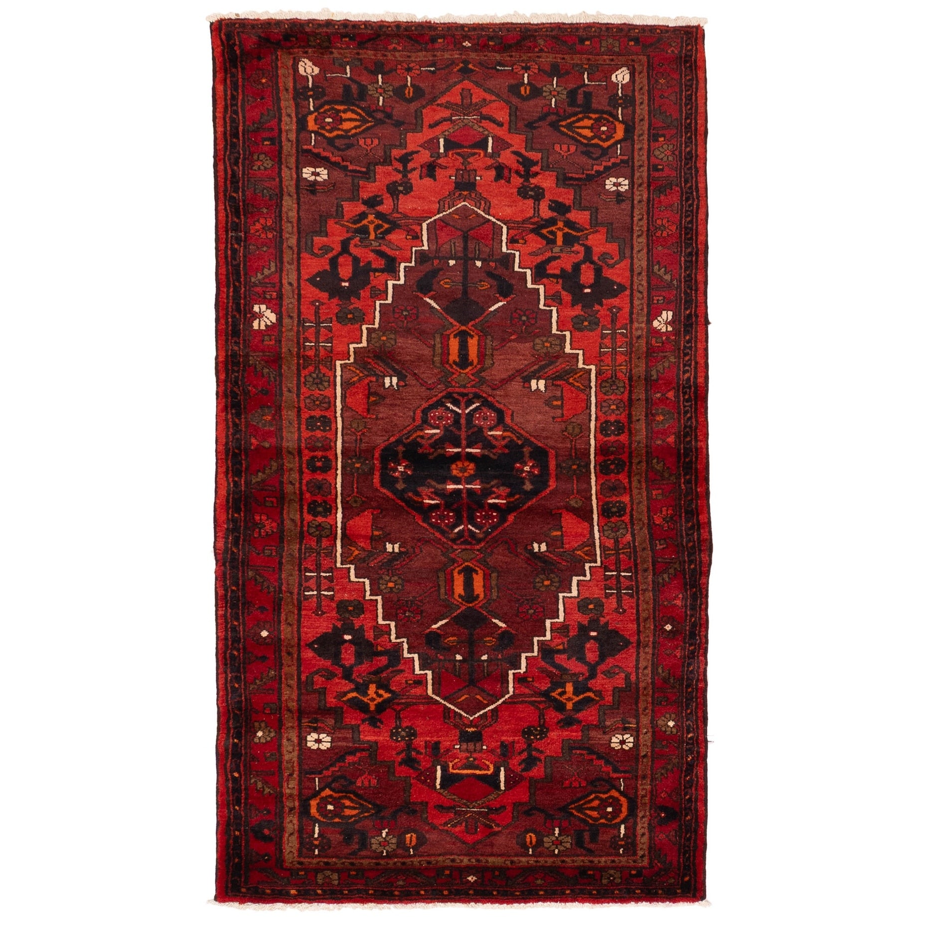 Ecarpetgallery Hand Knotted Andelz Red Wool Rug 38 X 69