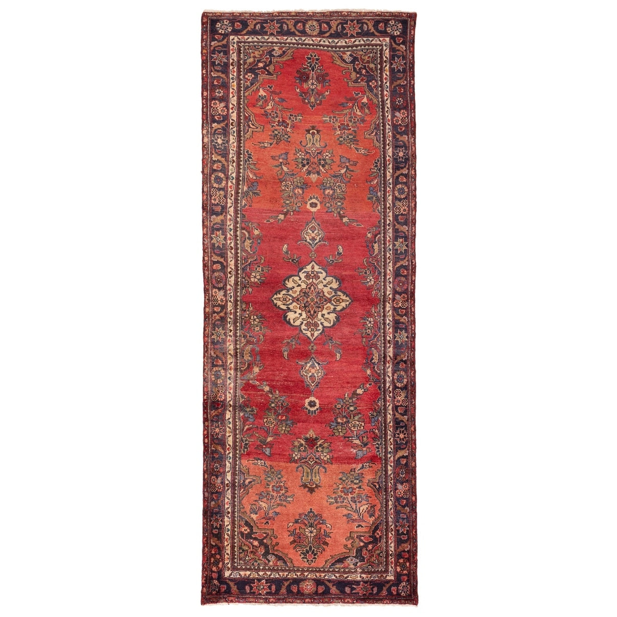 Ecarpetgallery Hand Knotted Andelz Red Wool Rug 37 X 101
