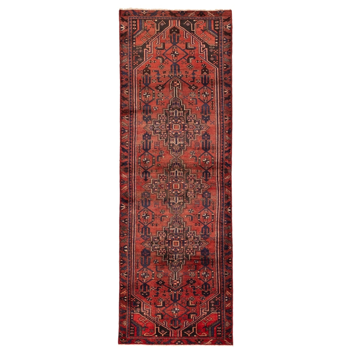 Ecarpetgallery Hand Knotted Andelz Red Wool Rug 35 X 104