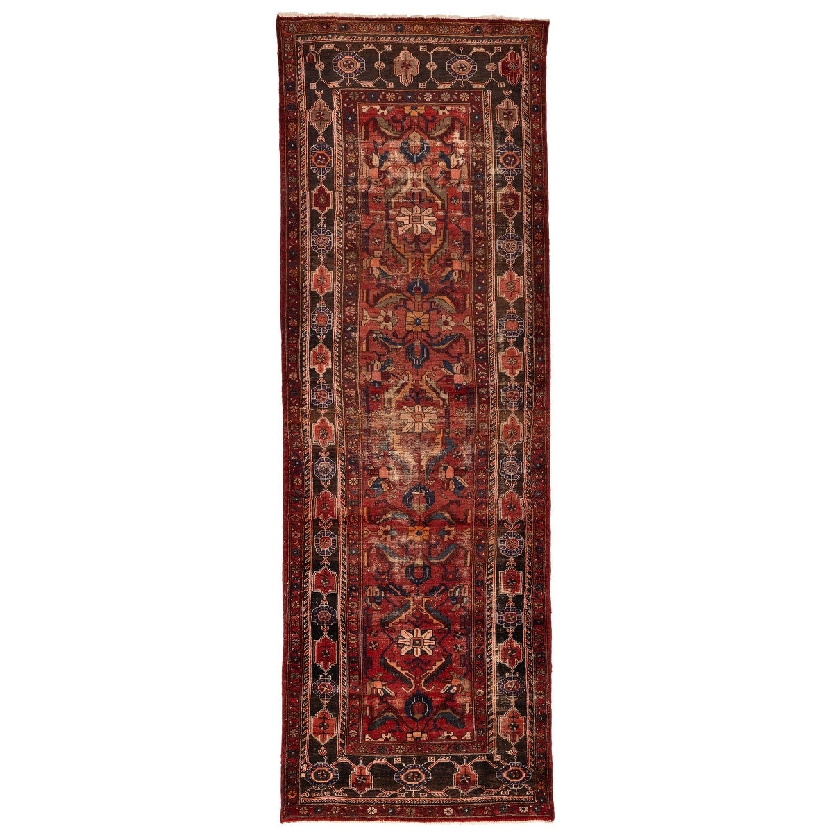 Ecarpetgallery Hand Knotted Andelz Red Wool Rug 45 X 133