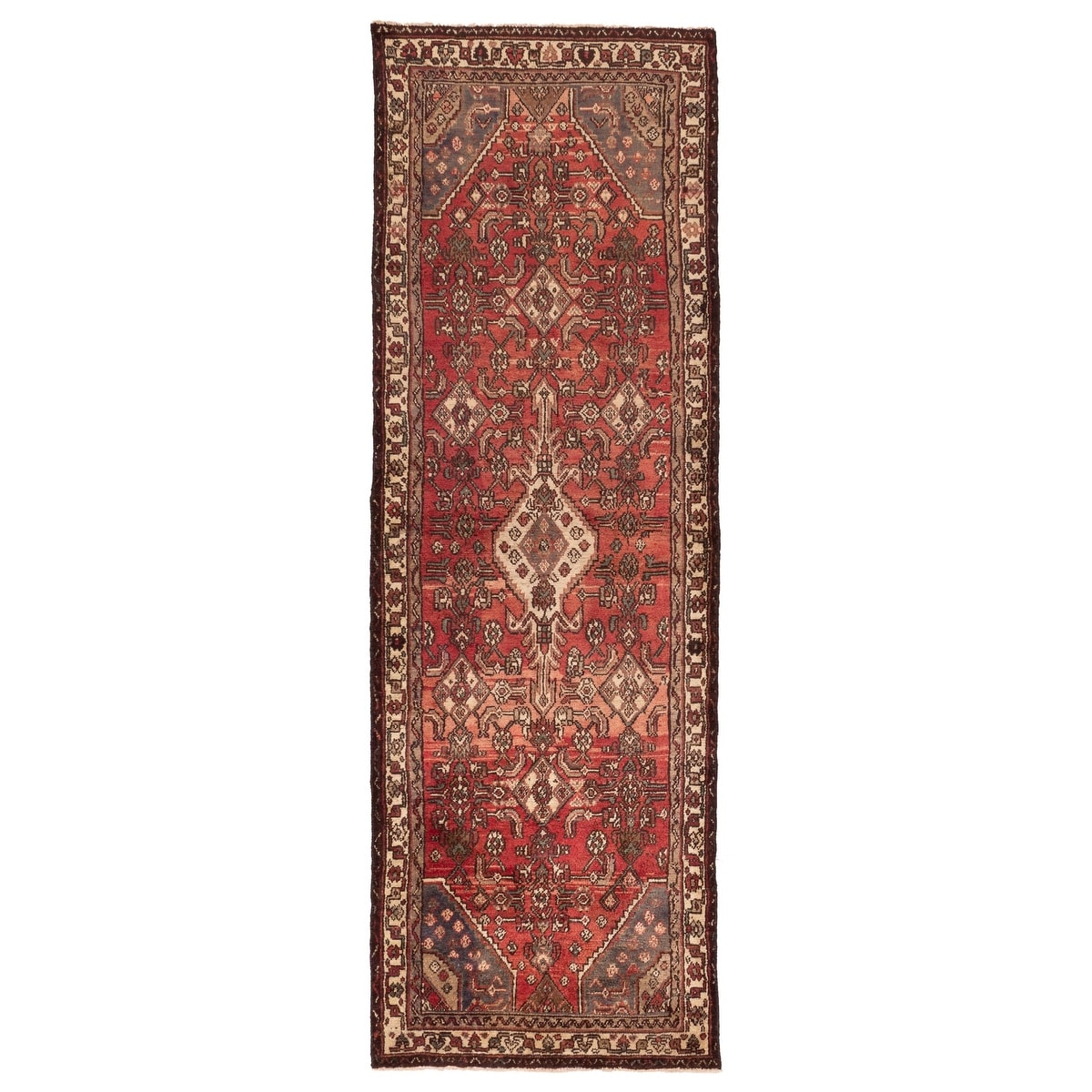 Ecarpetgallery Hand Knotted Andelz Red Wool Rug 31 X 98