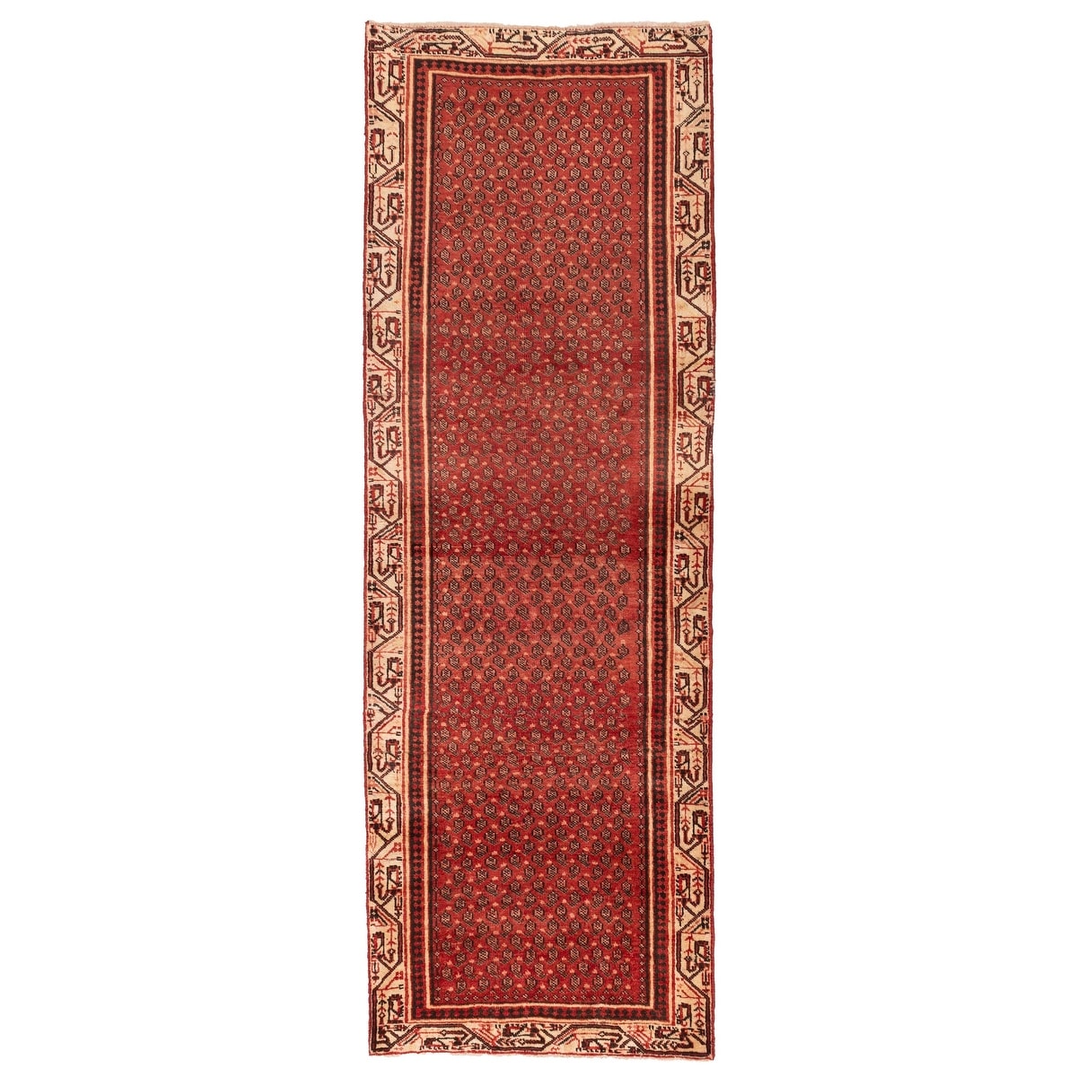 Ecarpetgallery Hand Knotted Andelz Red Wool Rug 31 X 95