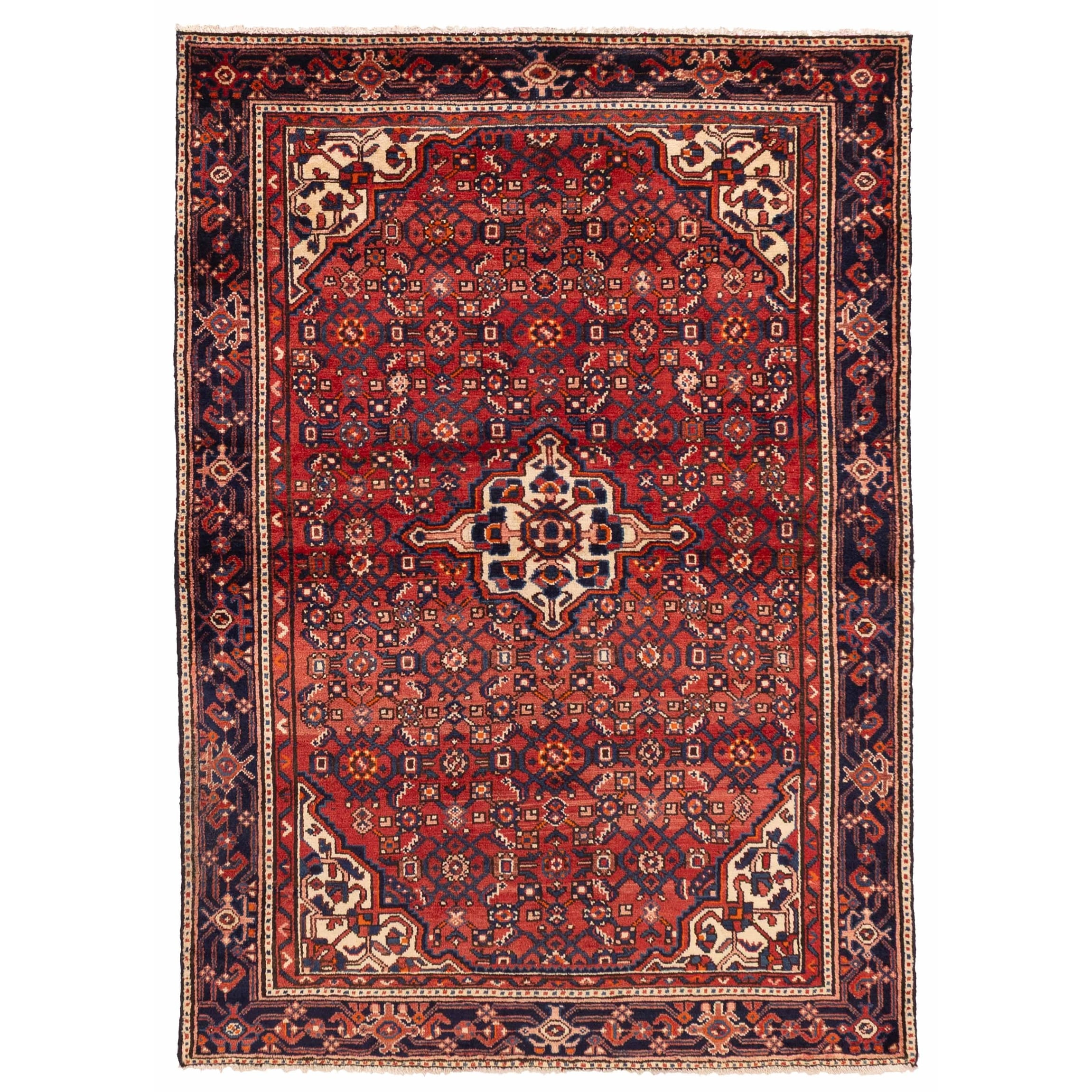 Ecarpetgallery Hand Knotted Andelz Red Wool Rug 47 X 65