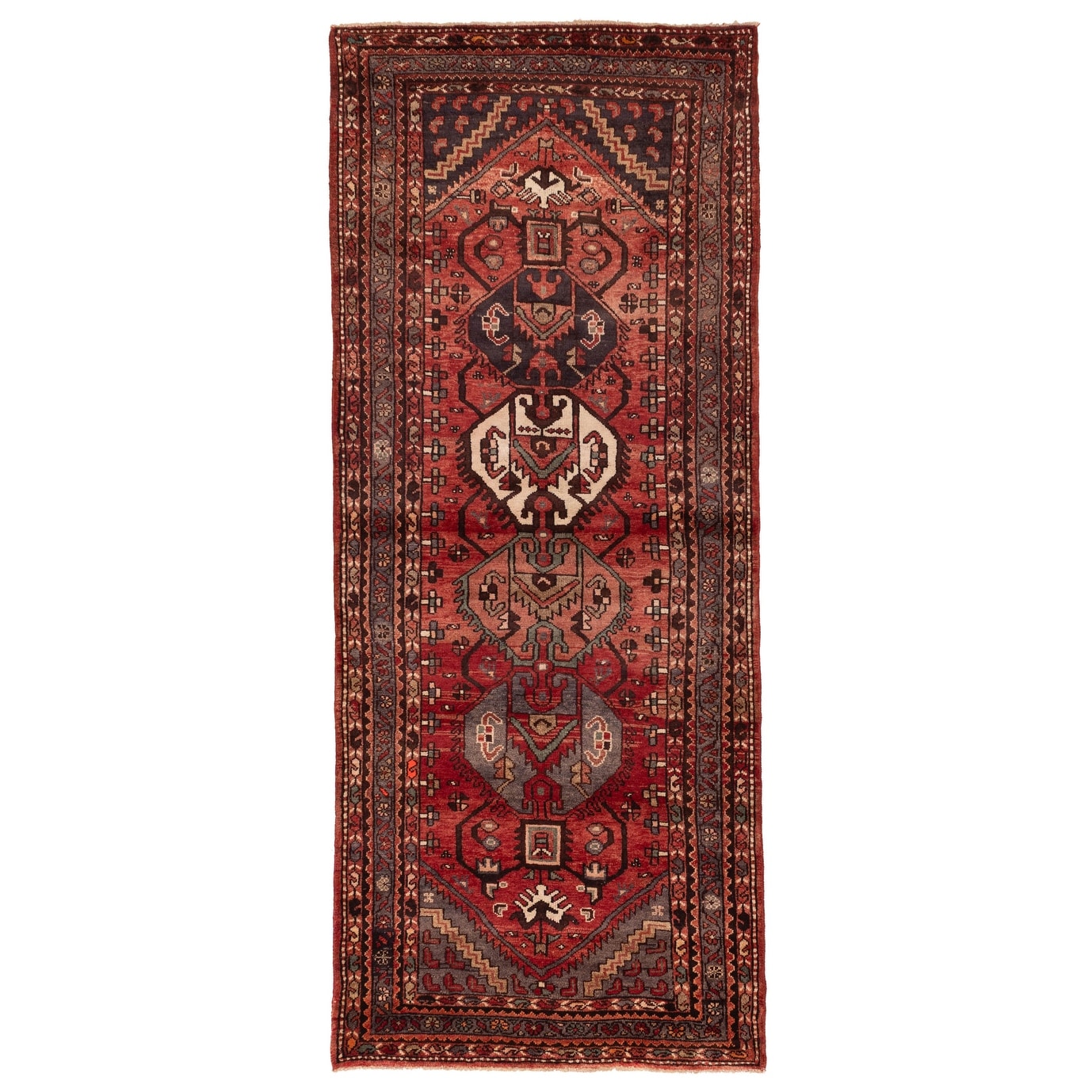 Ecarpetgallery Hand Knotted Andelz Red Wool Rug 39 X 91