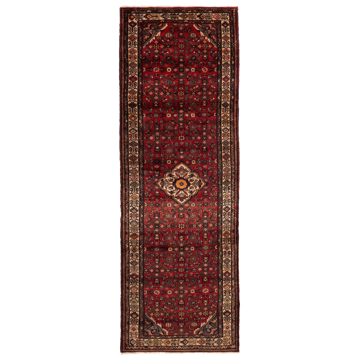 Ecarpetgallery Hand Knotted Andelz Red Wool Rug 38 X 118